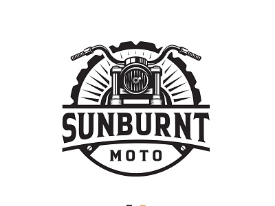 Sunburnt Moto branding illustration logo vector