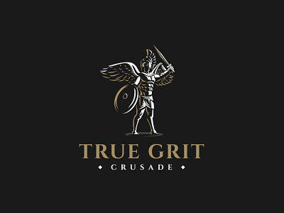 True Grit Crusade branding illustration logo vector