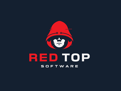 Red Top Software branding logo minimal vector