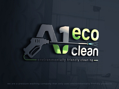 A1 Eco Clean branding logo minimal vector