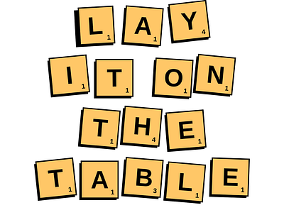 Lay It On The Table bookcover branding business graphics illustration industry