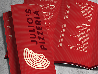 Julio's Pizzeria Rebrand Concept branding color logo pizza rebranding