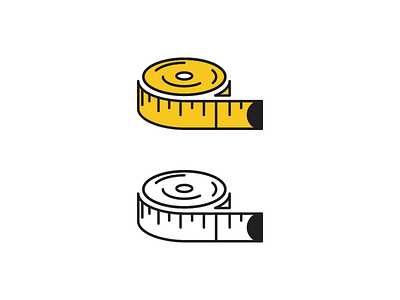 Tape Measure Icon black and white clean graphic design icon simplicity
