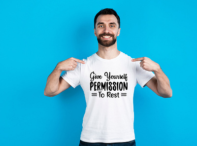 Give yourself permission to rest design illustration t shirt design