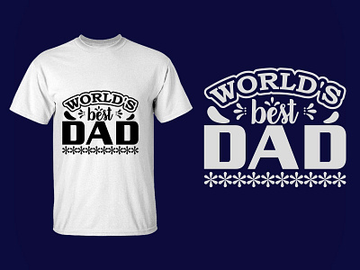 World's best dad design illustration t shirt design typography