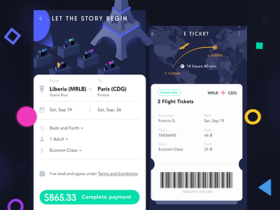 Flight booking by Ustym Hanuliak for EPAM Design Team on Dribbble