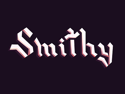 Smithy blacksmith design fantasy illustration medieval smithy type typography