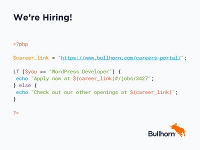 We're Hiring A WordPress Developer developer development hiring job ui ux wordpress wordpress design wordpress development