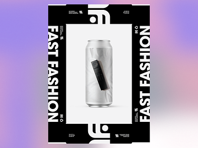 Fast Fashion Branding beer black branding brewery can design design graphic design typography