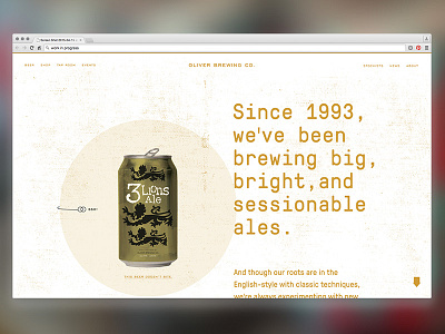 Brewery Landing Page 360 beer can ui webgl website