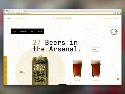 Beer Landing Page beer brewery design drunk ui web