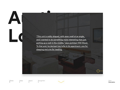 Quote Style architecture circular minimal quote typography ui web