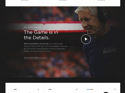 Category Layout black design nfl seahawks story typography ui ux video web white