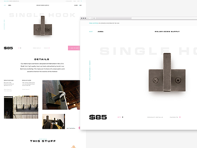 Product Detail Page design ecommerce minimal product shop ui web white