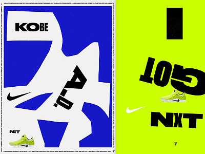 Kobe A.D. NXT Visual Exercise apparel art direction basketball bright design druk kobe nike nxt poster shoes typography