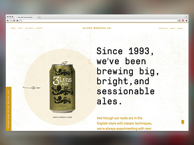 Brewery Landing Page Deux beer design homepage ui web