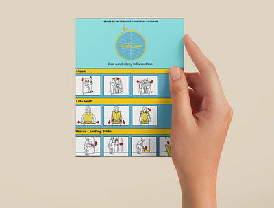 Pan Am Rebranding Safety Information Card branding design graphic design illustration logo vector