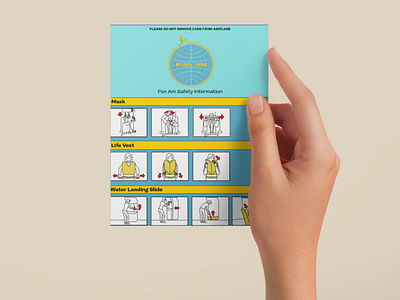 Pan Am Rebranding Safety Information Card