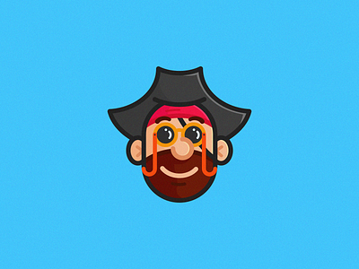 Pirate Bay 🏴‍☠ branding character design flat design illustration logo pirata pirate