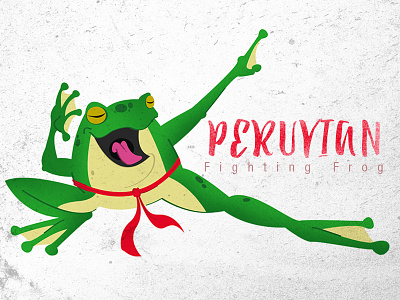 Peruvian Fighting Frog fighting frog guerrero illustration ilustracion peru peruvian sapo simpsons