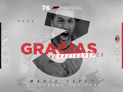 #GraciasYepes 3 76 capitan football fútbol gracias grazie mario milan soccer thanks yepes