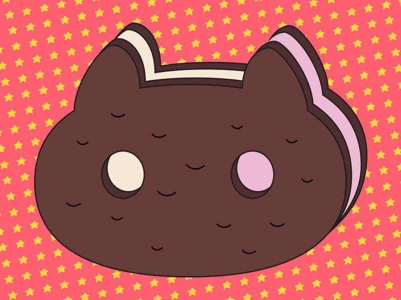 COOKIE CAT cat cookie cat illustration isometric stars steven universe