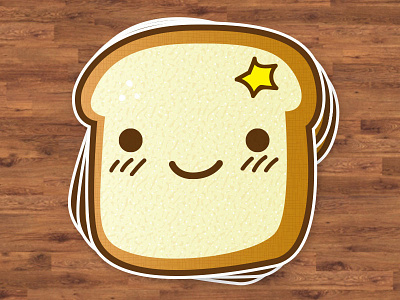 Happy Breakfast breakfast illustration rebound sticker stickermule toast