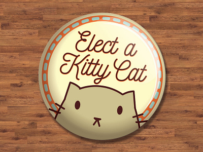 Vote Kitty button election kitty