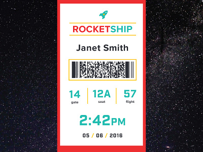 DailyUI 024 - Boarding Pass