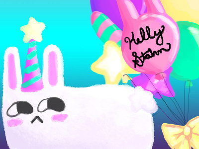 Bunny! bright colors illustration sketch