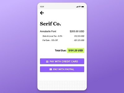 DailyUI 046 - Invoice