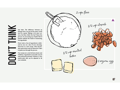 Livebook Spread baking food illustration print typography