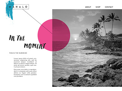 Mahalo - Web branding layout modern web