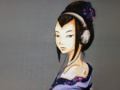 Geisha Digital Painting digital painting geisha illustration