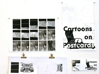 Cartoons on Postcard cca design mock ups poster presentation