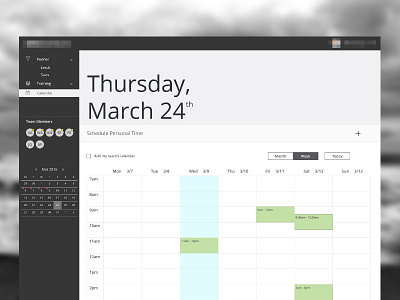 Dashboard - Calendar calendar dashboard ui ux