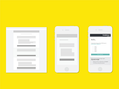 Email email minimal responsive simple template ux wireframe
