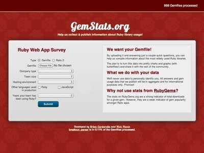 GemStats.org mini site survey