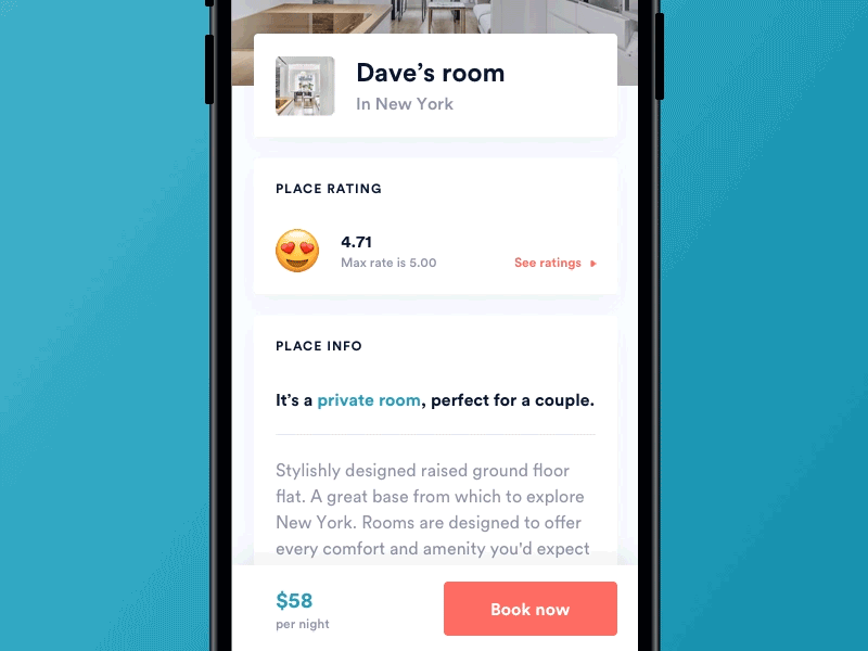 AirBnb Booking airbnb apartament book booking calendar hotel ios iphone iphone x mobile ui ux