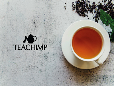 TeaChimp Concept brand branding chimp chimpanzee concept design icon identity illustrator logo logotype monkey tea teapot type