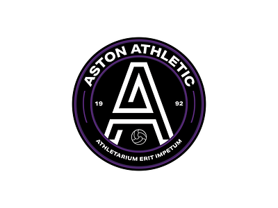 Aston Athletic FC amateur brand branding club concept design football football club graphic design identity illustration logo purple sheffield sunday league type vector