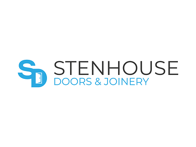 Stenhouse Doors & Joinery brand branding concept construction design doors graphic design identity illustration joiner logo logo design logotype sheffield tradesman type vector
