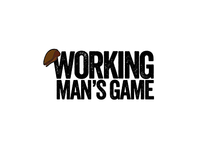 Working Man's Game brand branding brown campaign eroding flatcap football identity illustrator logo type typography