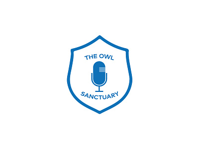 The Owl Sanctuary (Unused Concept) brand branding creative icon identity illustrator logo microphone owl sheffield shield