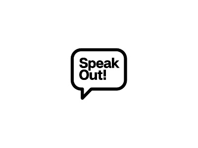 SpeakOUT! brand branding bubble clean creative icon identity logo mark minimal speech type