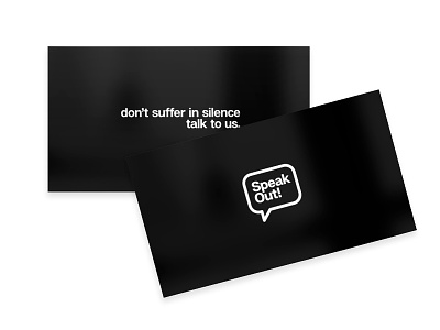 SpeakOUT! awareness brand branding business card campaign identity logo logotype male mark mental health suicide
