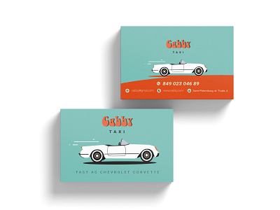 Business card branding business card car chevrolet collection coloured fast graphic design illustration red retro taxi turquoise vector