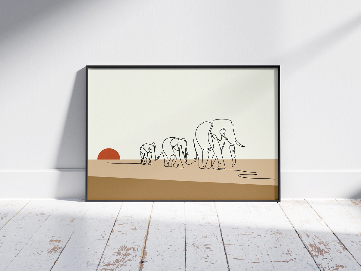 Continuous Line Drawing designs, themes, templates and downloadable