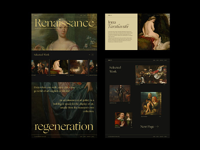 Renaissance — Art Portfolio branding designer figma illustrator painting photographer portfolio ui web web design website work