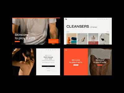 Lilium — Skincare Store design concept minimal orange shop skincare store ui ux web design website